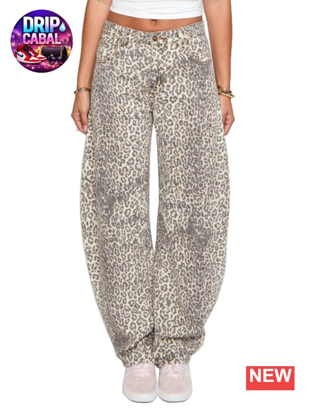Women's Low Rise Barrel Leg Wide Pants Baggy Jeans